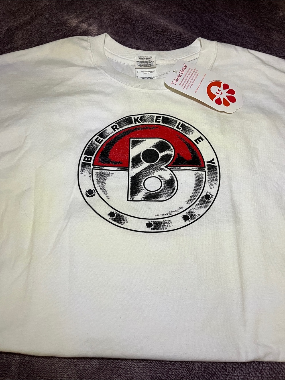 Gildan White Short-Sleeve Tee  Berkeley Race Team Logo